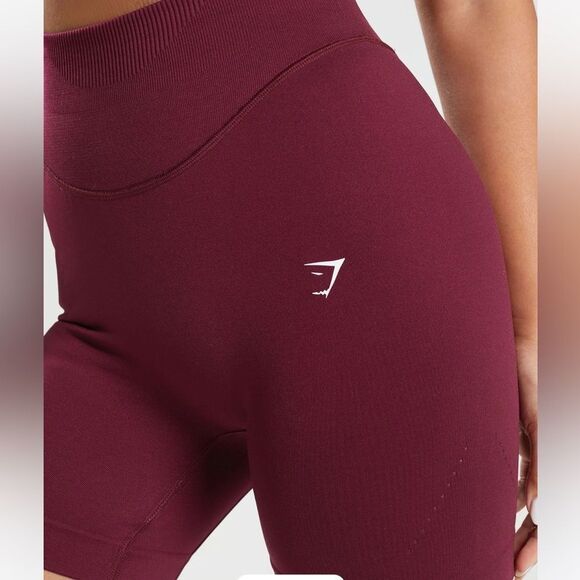 Gymshark SWEAT SEAMLESS SHORTS Plum Pink XS NWT in‎ packaging - Picture 4 of 8